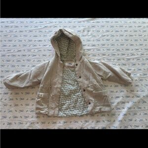 Zara Kids Light Tan Hooded light jacket 18-24 months
